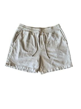 Madewell Mens Medium Khaki Tan Shorts Cotton Elastic Waist Drawstring Sweats